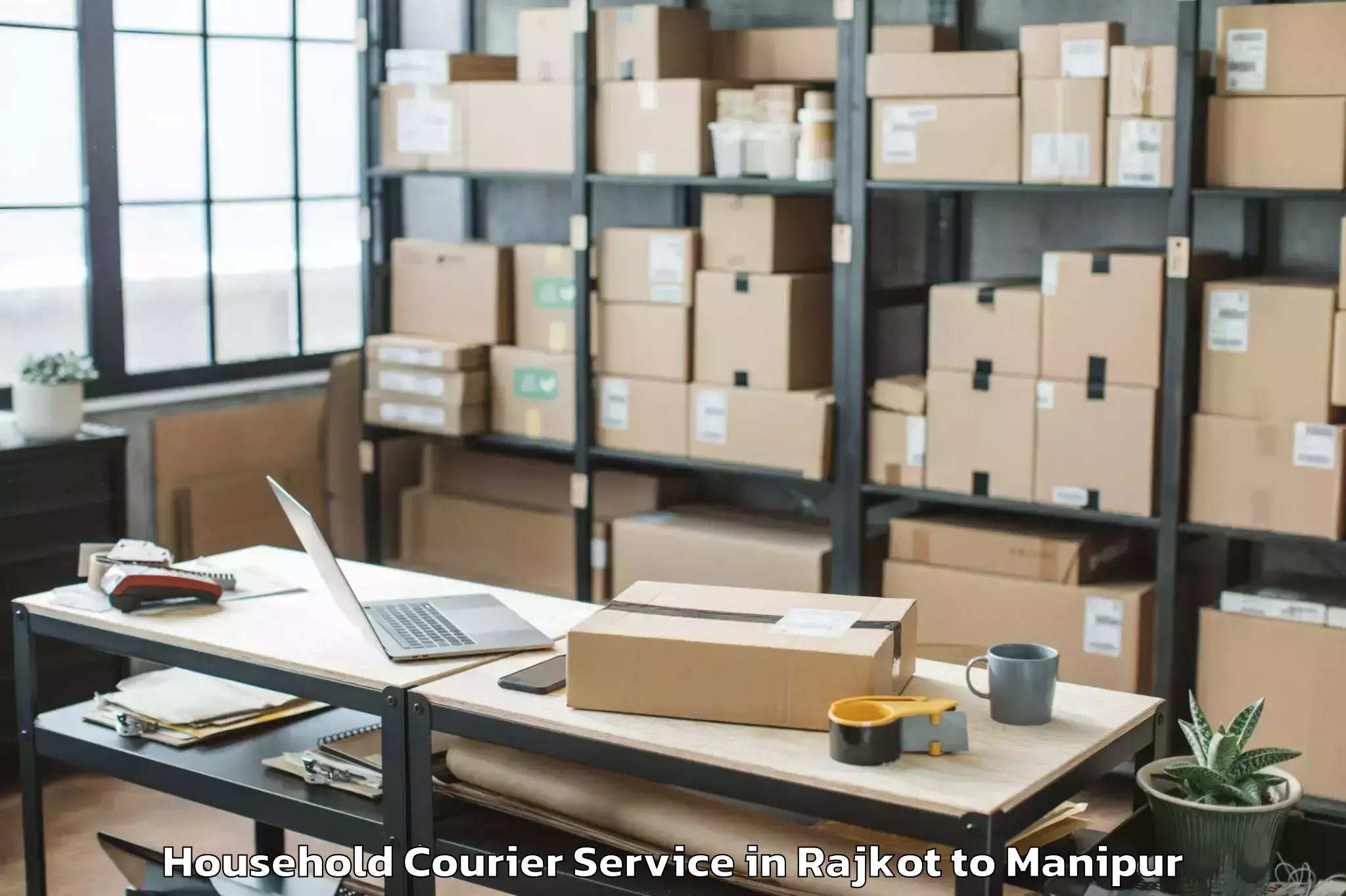 Quality Rajkot to Moirang Household Courier